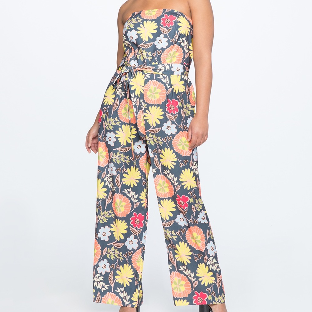 Eloquii floral jumpsuit, size 24